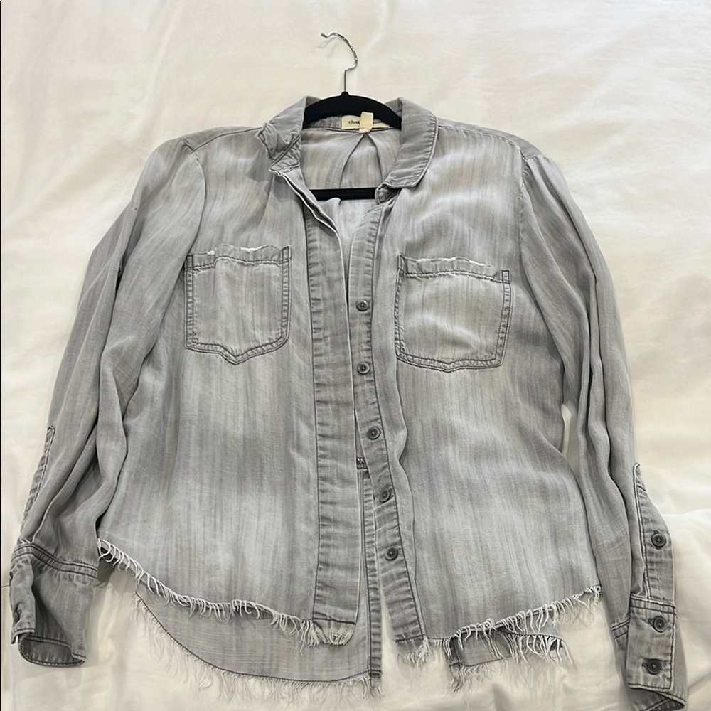 Stylish Gray Button Down Shirt